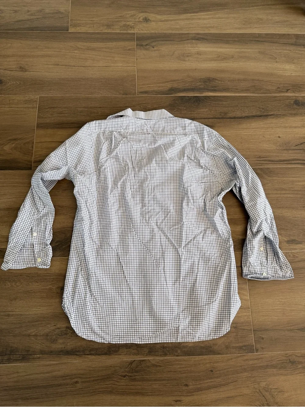 Polo by Ralph Lauren Regent Custom Fit Blue and White Checkered Dress Shirt